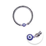 925 Sterling Silver Evil Eye Nazariya Bangle for Kids - Taraash