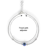 925 Sterling Silver Evil Eye Silver Beads Bracelet For Women - Taraash