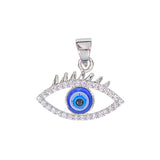 925 Sterling Silver Eye Design Pendant with CZ For Unisex - Taraash