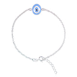 925 Sterling Silver Eye Motif Rakhi Bracelet Rakhi For Brother - Taraash