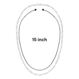 925 Sterling Silver Figaro 15 inch Chain for Kids - Taraash