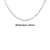 925 Sterling Silver Figaro 15 inch Chain for Kids - Taraash