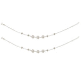 925 Sterling Silver Floral Charm Beaded Anklet for Women - Taraash