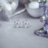 925 Sterling Silver Floral CZ Stud Earrings for Women - Taraash