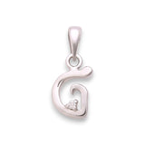 925 Sterling Silver "G" Letter Cz Pendant For Men And Women - Taraash