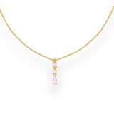 925 Sterling Silver Gold Plated CZ Necklace for Women - Taraash