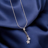 925 Sterling Silver Guitar and Flower Charm Necklace For Women - Taraash