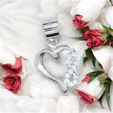 925 Sterling Silver Heart & Infinity Cubic Zirconia Pendant For Womens - Taraash