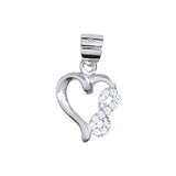 925 Sterling Silver Heart & Infinity Cubic Zirconia Pendant For Womens - Taraash