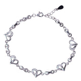 925 Sterling Silver Heart - Shaped CZ Bracelet for Women - Taraash