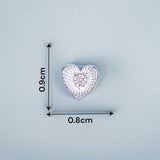 925 Sterling Silver Heart Shaped CZ Stud Earrings for Women - Taraash