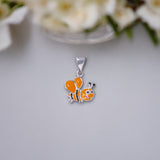 925 Sterling Silver Honey Bee Enamel Kids Silver pendant for Girls - Taraash