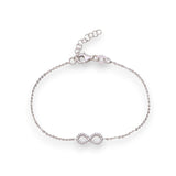 925 Sterling Silver Infinity CZ Bracelet Gift for Womens - Taraash