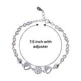 925 Sterling Silver Infinity Links CZ Bracelet for Women - Taraash