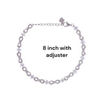 Load image into Gallery viewer, 925 Sterling Silver Infinity Square CZ Bracelet for Women - Taraash

