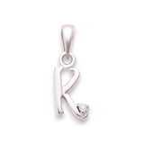 925 Sterling Silver "K" Letter Cz Pendant For Men And Women - Taraash