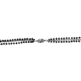 925 Sterling Silver Layer Black Beads Mangalsutra Adjustable Bracelet for Women - Taraash