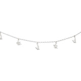 925 Sterling Silver Link Chain Multi Bird Charm Anklet for Women - Taraash