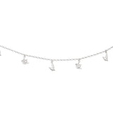 925 Sterling Silver Link Chain Multi Bird Charm Single Anklet for Women - Taraash