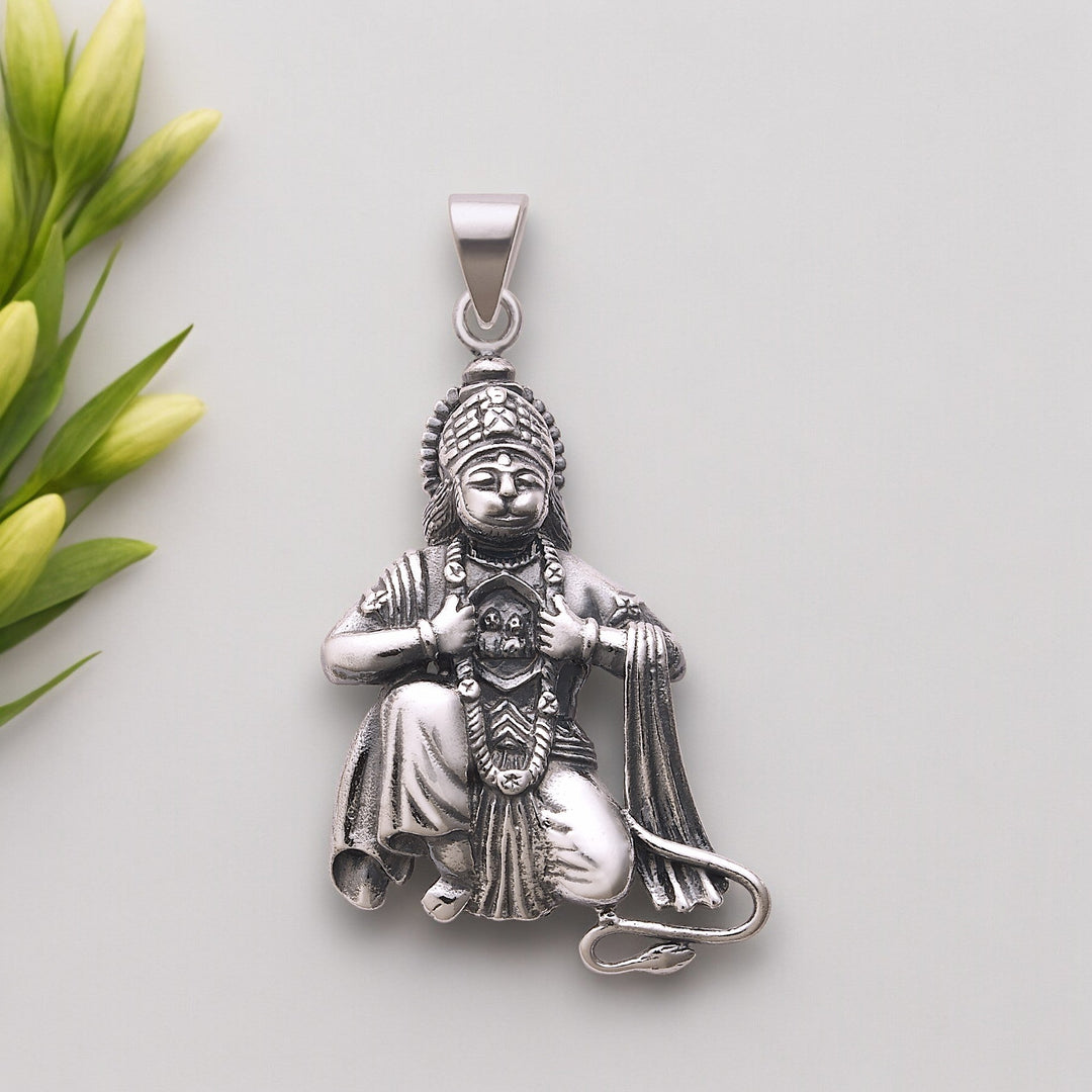 925 Sterling Silver Lord Hanuman Pendant For Mens – Taraash