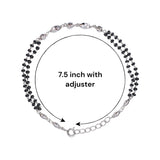 925 Sterling Silver Multi Beaded Mangalsutra Bracelet for Women - Taraash