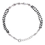 925 Sterling Silver Multi Beaded Mangalsutra Bracelet for Women - Taraash