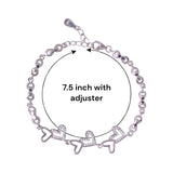 925 Sterling Silver Open - Heart Link Bracelet for Women - Taraash