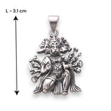 925 Sterling Silver Panchmukhi Hanuman Pendant For Men - Taraash