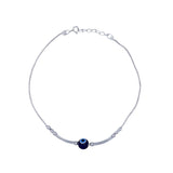 925 Sterling Silver Protective Evil Eye Chain Anklets for Women - Taraash