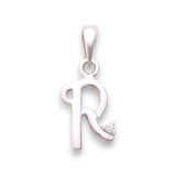 925 Sterling Silver "R" Letter Cz Pendant For Men And Women - Taraash