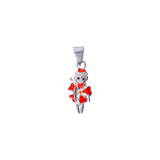 925 Sterling Silver Red Enchanted Character Enamel Pendant with Chain for Girls - Taraash