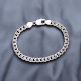 925 Sterling Silver Sparkle Chain Bracelet for Men - Taraash