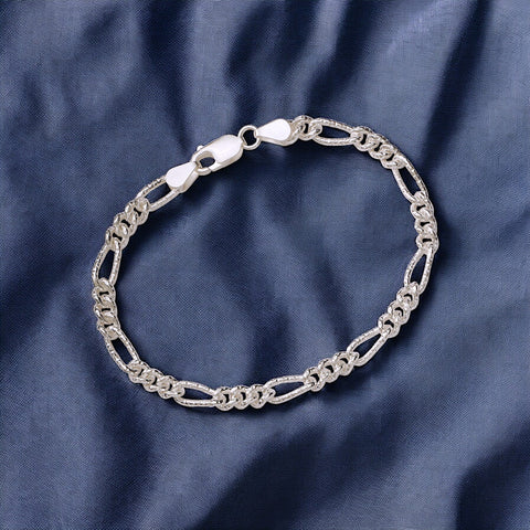 925 Sterling Silver Sparkle Chain Bracelet for Men - Taraash