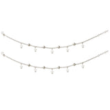 925 Sterling Silver Star Charm Beaded Anklet Gift for Women - Taraash