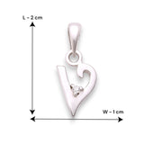 925 Sterling Silver "V" Letter Cz Pendant For Men And Women - Taraash