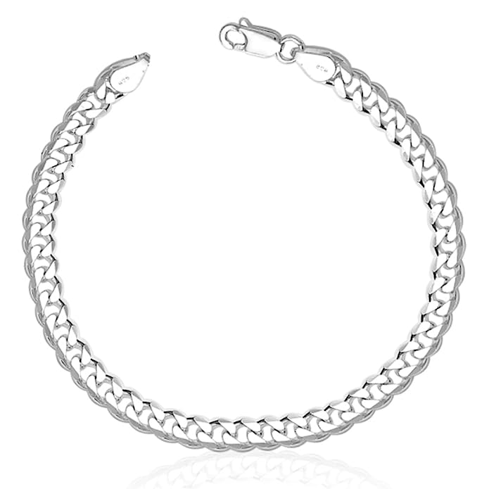 Samuel B. Chain Link Bracelet for Men - Handmade Heavy Sterling Silver  Bracelet