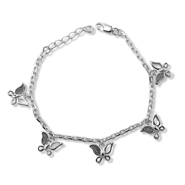 Taraash 925 Sterling Butterfly Pure Silver Bracelet For Women | Pure Silver Bracelet Girls | Silver Bracelet