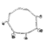 Taraash 925 Sterling Silver Heart Swan Bracelet | Bracelet For Girls | Silver Bracelet