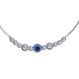 925 Sterling Silver Elegant Evil Eye Beaded Bracelet for Women