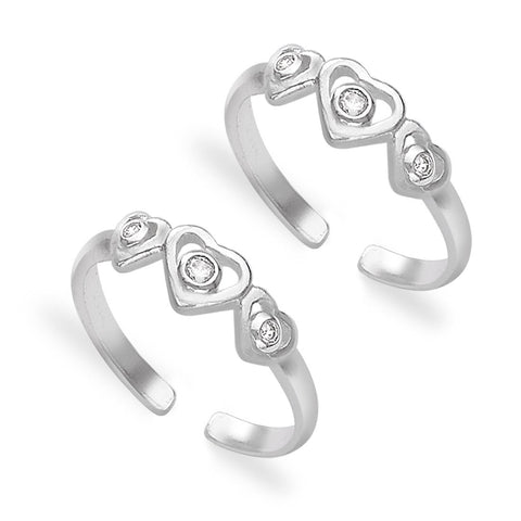 Taraash toe rings for women silver