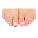 Taraash toe ring for women silver