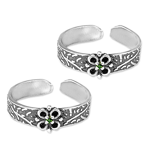 Taraash toe rings for women silver