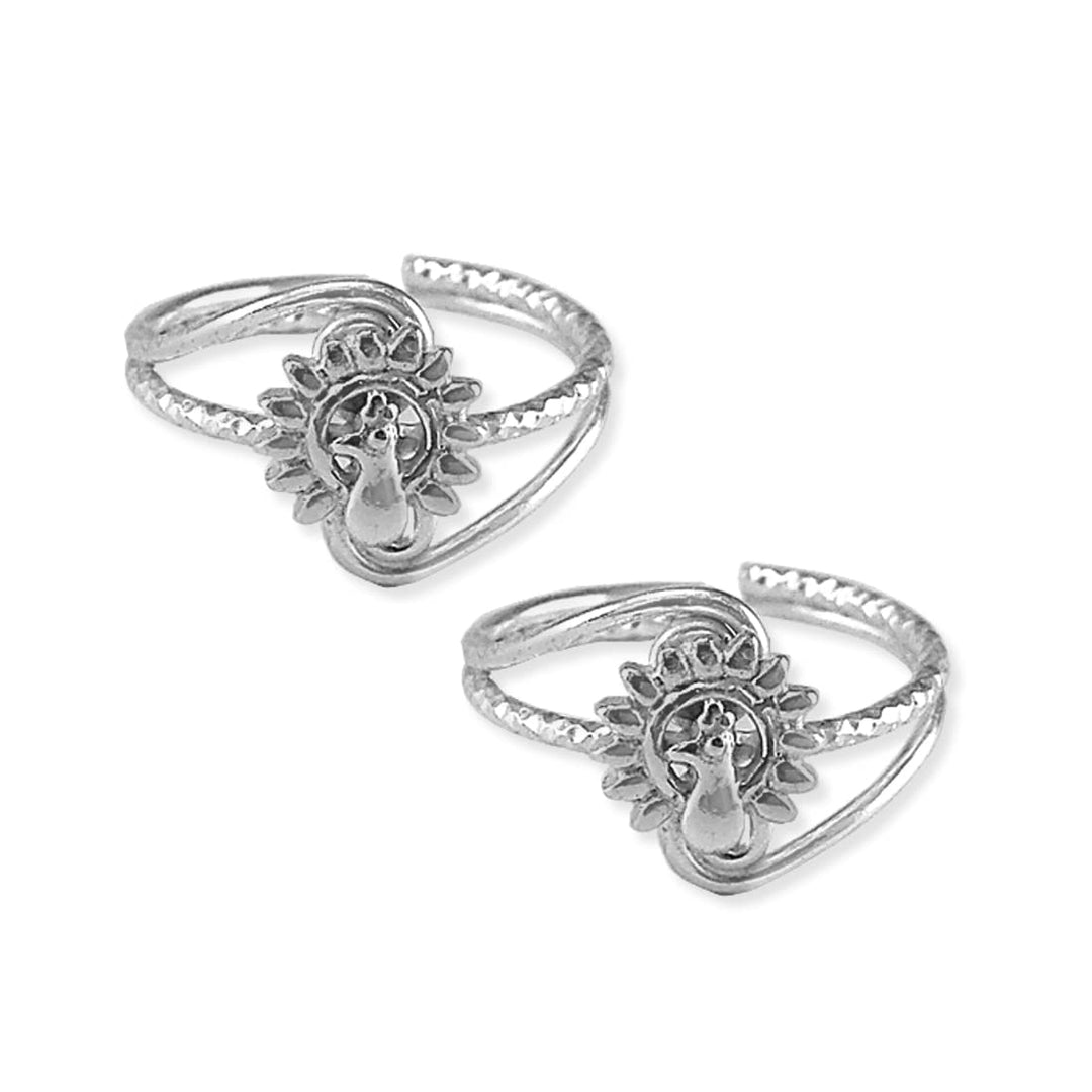 Taraash 925 Sterling Chandi Bichua Women Fancy Chandi Jodavi Toe Rin