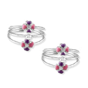 Taraash toe rings for women silver