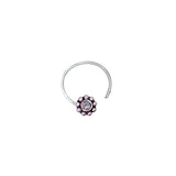 Taraash 925 Sterling Round Nose Ring  | Silver Nath | Fancy Nosepin For Women & girls