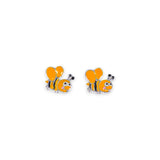 925 Sterling Silver Honey Bee Enamel Silver Stud Earring for Girls