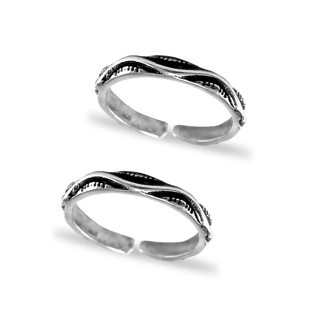 Taraash 925 Sterling Heart Leg Ring | Silver Mettelu For Women | Chand