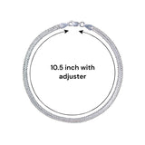 Taraash 925 Sterling Silver Ball Chain Anklet for Women