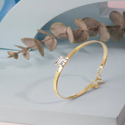 Blisse Allure Luxury Gold Bracelet with Emerald - Cut Diamond - Taraash