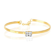Blisse Allure Luxury Gold Bracelet with Emerald - Cut Diamond - Taraash